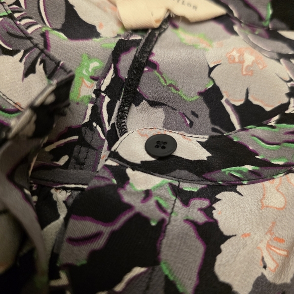 Rebecca Taylor Floral Silk Dress Size 6 - Picture 8 of 13
